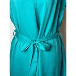 Current Air Dress Women Medium Teal Silky Belted V Neck Short Sleeve Mini Party Photo 7