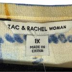 Zac & Rachel‎ Plaid Sweater Knit Pullover Blouse Top Size 1X Artsy Art to Wear Blue Photo 2