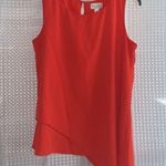 Bisou Bisou Womens Tank Top Blouse Orange Diagonal Photo 1