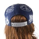 Black & White Colorblock New York Snap back baseball Hat Blue Photo 3