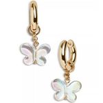 BaubleBar Vanessa Iridescent Butterfly Charm Huggie Hoop Earrings, New w/Tag $44 Photo 0