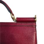 Dolce & Gabbana Authentic  Sicily Burgundy Leather Tote Photo 3