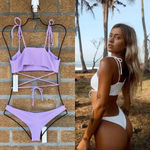 Almost Naked Swim 2 piece bikini small Purple Photo 1