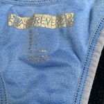 Forever 21 Women’s Large Blue with Black Stripes Racerback Sports Bra - No Padding Photo 4