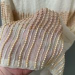 Parker  Beaded Mini Dress Tan Cream Beaded Sleeveless Mini Dress Size XS Photo 7