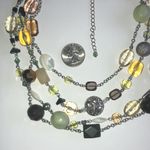 Lia Sophia Silver Tone Multicolor Beaded Boho Necklace Photo 3