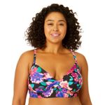 Time & Tru NWT bikini  Women's Longline Swim Top CT bottom Side Ruch Mid Rise Photo 6