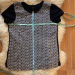 J.Crew  Women’s Crew Neck Paisley Teardrop Eyelet T-Shirt Navy White Sz Sm Photo 91