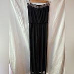 White House | Black Market  Sleeveless Black Jumper with Sparkling Neckline Photo 3