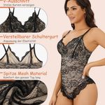 Gotoly  Women's Bodysuit Lace Shapewear Deep V-Neck Jumpsuits Tummy Control Waist Trainer Sleeveless Camisole Body Shaper Photo 1