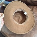 None Brown wool Wide Brim Hat with Tan Band Photo 1
