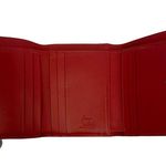 Christian Louboutin Spiked Leather Wallet - Beige with Signature Red Interior Photo 1