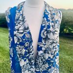 Susan Graver  Blue & White Polyester Sheer Vest Photo 6