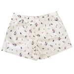 Joie  White Porcelain Floral Pleated Shorts Sz 12 Photo 0