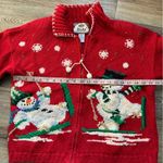 Tiara International Vintage  Red Knit Christmas Sweater M Photo 5