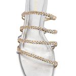 Larroude Ibiza Flat Sandal in Braided Metallic Silver Leather Size 8 Photo 6