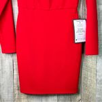 Crystal Doll Crystal Dolls Size 5 Red Long Sleeve Sweetheart Neckline Sheath BodyCon Dress Photo 4