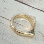 Gold Tone Ring with Flat Angled Design Womens Size 7 Photo 8