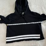 Divided by H&M Game On Hoodie Womens XS Black Short Sleeve Cropped Pullover Bold Photo 4