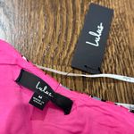 Lulus Gorgeous Garden Pink Floral One-Shoulder Faux-Wrap Mini Dress Photo 3