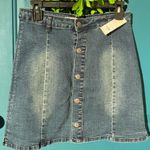 Francesca's Denim Mini Skirt Button small Photo 4