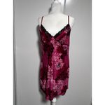 Linea Donatella Vintage Women's Robe Slip Set Pink Black Floral Lace Size L/XL Photo 2