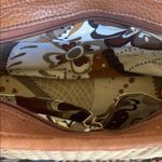 Brighton  Braided Leather Handles Tan and Brown Woven Bag Photo 2