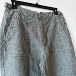 Athleta  Voyager Green Linen Ankle Pants Pockets Women’s Size 14 Tall 34X29 Photo 6