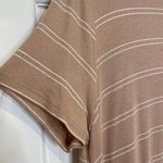 Boutique Intersection Beige/White Striped Short Sleeve T-Shirt Dress Size Small Photo 9