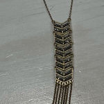 INC Arrow Tassel Pendant Necklace Gold Tone Fashion Jewelry Photo 0