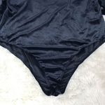 Eloquii Black Velvet Bodysuit Square Neck Short Puff Sleeve Size 26 28 New Photo 8