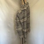 Dolce Cabo Fringe Cardigan Womens Sweater Sz Large Boho Western Festival Cottage Black Photo 2