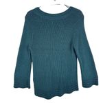 Style & Co Green Emerald Long Flared Sleeve Round Knit Pullover Sweater Size M Size M Photo 1