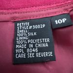 Morgan Taylor Vintage Silk Skirt Suit Set Jacket Burgundy Office Power Suit 10P Photo 10