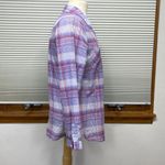 Joie  Blue Red Plaid Button Down Roll Tab Shirt Small Photo 3