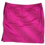 Callaway  Golf Womens 12 Skort Skirt Pink Maroon Polka Dot Zipper Pockets Shorts Photo 2