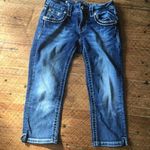 Miss Me fantasy border 26 denim capris Photo 2