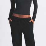 SKIMS  Black Cotton Fleece Joggers Photo 0