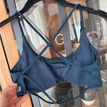 CSB Serenity Lexi Crop top tank sports bra navy criss cross strappy back Blue Size XS Photo 1