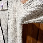 Alya Chenille Cozy Creme Open Front Long Line Cardigan - Size Small Photo 3