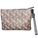 Coach Large Horse & Carriage Print w/Planets 🪐 Wristlet w/Front Zip Pocket RARE! Photo 1