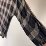 Madewell  Black & White Plaid Peplum Top Size XS Photo 3