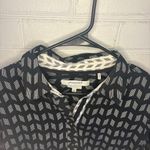 Foxcroft  Black White Long Sleeve Button Down Collar Shirt Wrinkle Free 12 Fitted Photo 1