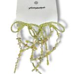 Free People Say You Love Me Bow Dangle Earrings Shell Pearl Sage Coquette Beach Photo 4