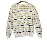Spanner Golf Womens White Cardigan Size XXL Polka Dots Green & Black Preppy Photo 13
