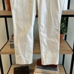 Banana Republic  Hampton Cropped Capri Mid-Rise White Woven Career Dress Pant, 4 Photo 2