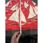 Maeve Sz 6 Anthropologie Sleeveless Dress Sailboats Red White Coastal Preppy Photo 3