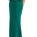 Mac Duggal Ieena for One Shoulder Jersey Gown in Emerald Green Photo 1