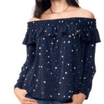 Modcloth NWT leota Aurora blouse in galaxy‎ star print Photo 0