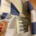 Levi Strauss & Co Blue & White Stripe Jean Jacket Sz Lg Photo 3